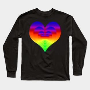 Rainbow Gradient Nested Hearts color pallet 2 Long Sleeve T-Shirt